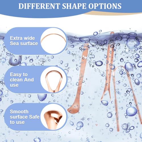 HASTHIP® Tongue Scrapers Set of 3Pcs Tongue Cleaning Scrapers for Kids Adults Stainless Steel Tongue Scrapers with Travel Case Oral Cleaning Tongue Scrapers