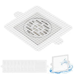 HASTHIP Disposable Shower Drain Hair Catcher for Bathroom and Sink | 10Pack 6 x 6 in Mesh Stickers