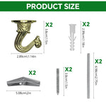 HASTHIP Ceiling Mounting Hooks for Hanging Planters featuring Retro Embossing Zinc Alloy Pack of 2