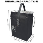 HASTHIP Reusable Lunch Bag for Work and Picnic with Drawstring Closure and Insulated Canvas 21x15x30cm