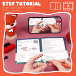 HASTHIP® Zibuyu DIY Crochet Kit Starter, Red Fox Crocheting Kit for Beginners, Complete Set to Make Fox Stuffed Toy, Creative Handmade Gift for Kids and Friends