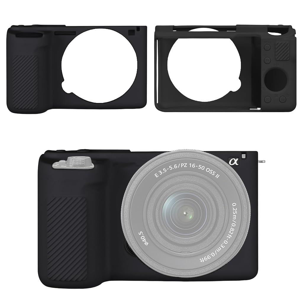 HASTHIP® ZORBES Compatible with Sony ZV-E10M2 Silicone Skin Cover, Soft Anti-Scratch Protective Camera Case, Shockproof Anti-Slip Grip Cover, Precise Cutout