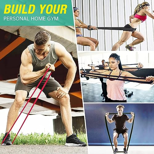 HASTHIP® 3 Pcs Resistance Band Kit for Workout for Men and Women, 2-30kg Resistance and Pull up Band for Chin Ups, Durable TPE Loop Bands Toning Bands for Home Gym Fitness, Gym Equipment