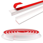 HASTHIP Silicone Water Stopper for Kitchen Slab featuring 39 inch Self Adhesive Barrier | White TPE Strip for Shower and Sink Edge