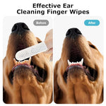 HASTHIP® 50 PCS Wet Wipes for Dogs, Pet Wet Wipes for Cats Dogs, Non-Woven Dog Wet Wipes for Cleaning Finger Cat Cot Grooming Wipes Suit for Pet Daily Teeth & Paw Care Cleaning Wipes