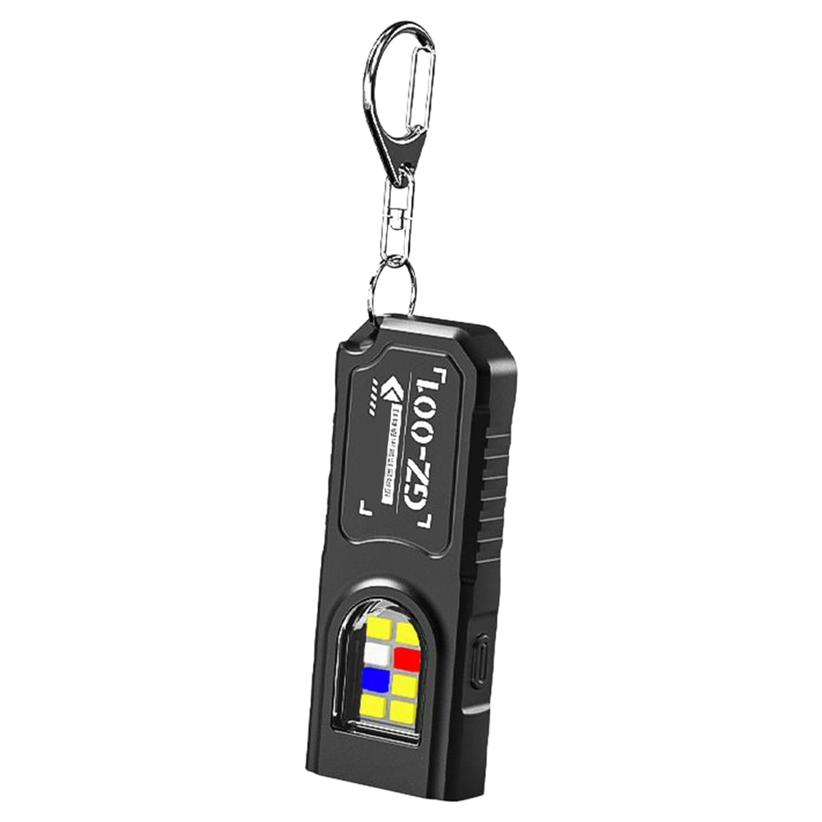 HASTHIP® Linterna Llavero – Mini Linterna Recargable con Clip, Luz LED Súper Brillante para Senderismo, Camping, Pesca, Viajes y Emergencias, Portátil y Ligera - Negro