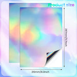 HASTHIP Printable Sticker Paper for Inkjet Printer featuring Holographic Vinyl Sheets 20 Pack | Waterproof 8.5x11 in Self Adhesive Design