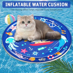 HASTHIP® Dog Cooling Mat, Inflatable Cooling Mat for Dogs with Water Fill, Portable Cartoon Pet Bed Cooling Water Bed Large Thicken Non-Toxic PVC Pet Toy with Air Pump