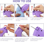 HASTHIP® Stitching Gun For Clothes Fixer Tool- Handheld Quick Stitch Sewing Gun Clothing Price Label - Tag Gun - Includes 6 Needle, 1500 Micro Fasteners (Pink)