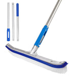 HASTHIP® 120cm Pool Cleaning Brush with Assembly Aluminum Handle, 40cm Bristle Scrubber for Scrub Pool Walls and Remove Debris, Best for Seeping Debris Off All Walls and Floor for Swimming Pool