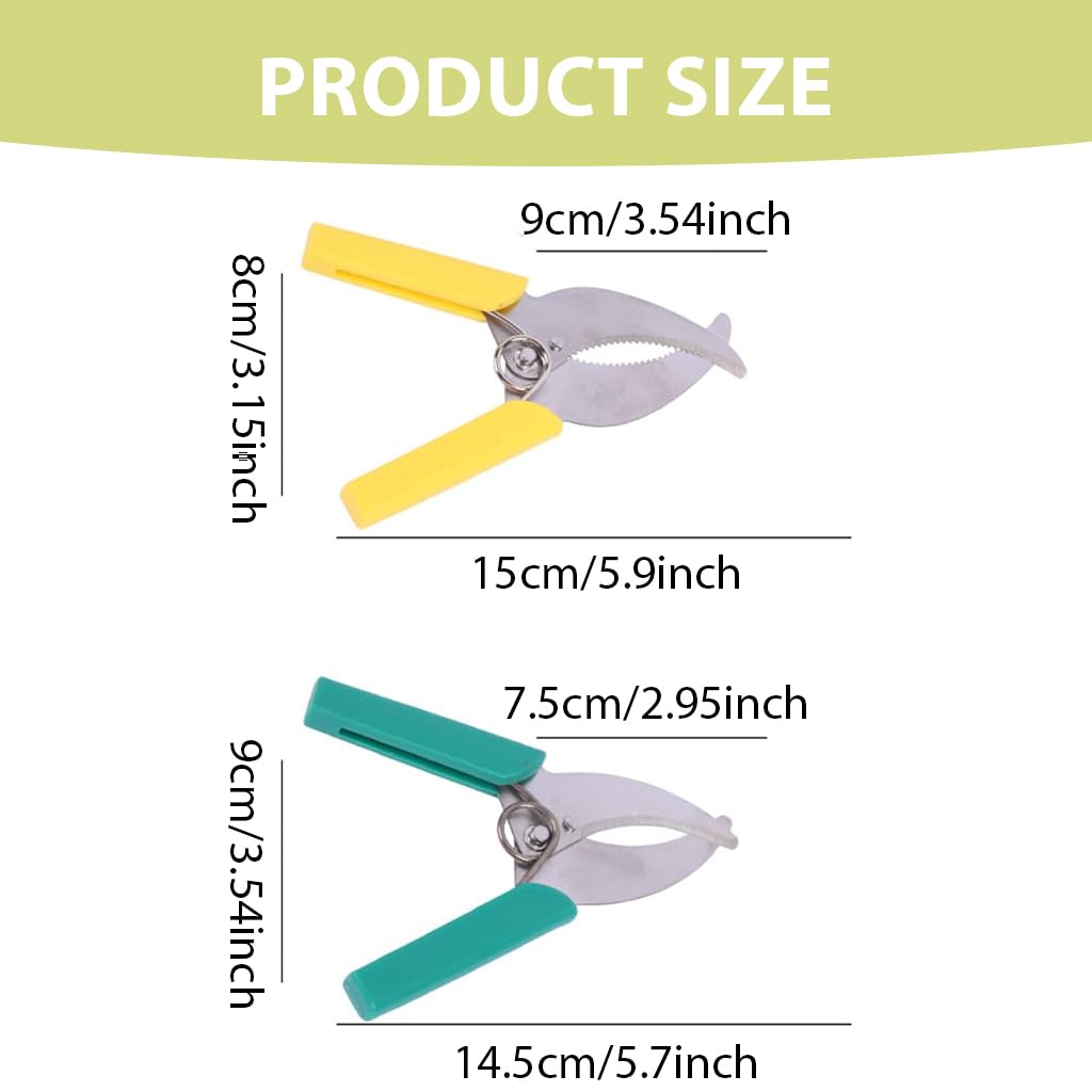 HASTHIP Hand Pruner Cutter for Gardening with Serrated and Non Serrated Blades | 2Pcs Carbon Steel Tools