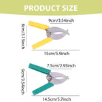 HASTHIP Hand Pruner Cutter for Gardening with Serrated and Non Serrated Blades | 2Pcs Carbon Steel Tools