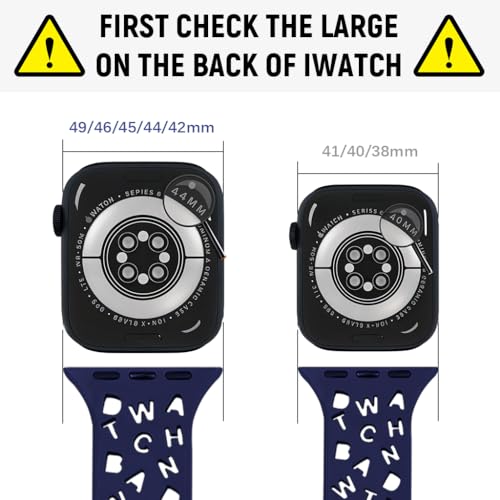 HASTHIP® 2 PCS Watch Band Compatible with Apple Watch Ultra 2/Ultra Band 42/44/45/49/46mm, Soft Silicone Replacement Bands for iWatch Series9 8 7 6 5 4 3 2 1 SE (Watch Not Included)