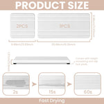HASTHIP Bathroom Tray Absorbent Pads Set for Vanity Use featuring Non Slip Base and Quick Dry Diatom Mud | 3Pcs White Reusable Mats