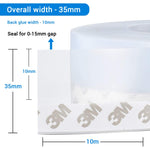 HASTHIP 1 Roll 10M Window Seal Strip, Window Weather Stripping, 35MM Door Weatherstrip, Door Seal Strips, Weather Stripping for Doors and Windows (Transparent)