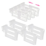 HASTHIP® 8 Pcs Refrigerator Dividers Kitchen Fridge Organizer Bins, Stackable Clear Storage Box with Lids, Adjustable Food Container for Fruits, Vegetables, Pantry, Freezer, Cabinet, Drawer Divider