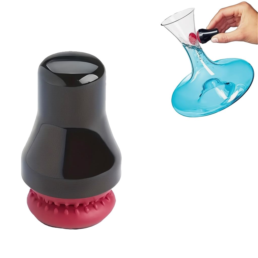 HASTHIP Silicone Bottle Cleaning Brush for Wine Decanters and Vases | Black Interior Wall Cleaner