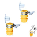 HASTHIP Hose Adapter for Faucet 2pcs for 1/2-inch and 3/8-inch fittings featuring leak-proof seal | Ideal for Garden and Household Use