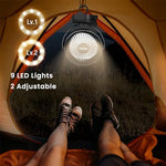 HASTHIP® Rechargeable Table Fan with Night Light & Remote Control, 360° Adjustment 8000mAh High Speed Table Fan for Home, Office, Camping with Clip and Power Bank
