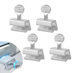 HASTHIP Sliding Door Lock for Windows and Doors with Keyed Adjustment 4Pcs Silver | Aluminum Stopper Fits 5.5mm Clearance