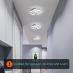 HASTHIP 22W Modern Square LED Ceiling Light with Acrylic Design
