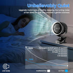 HASTHIP® USB Mini Desk Fan with Night Light, Clip-on Desk Fan, Stepless Airflow Adjustment with LCD Display, 3 Brightness, Rechargeable 7200mAh for Home, Office, Camping