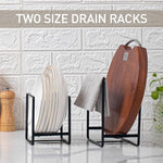 HASTHIP® 2 Pack Plate Stand Kitchen Organizer, Minimalist Dish Rack Countertop, Pot Lid Holder, Utensil Storage Rack, Space-Saving Plate Holder for Kitchen Cabinet and Sink