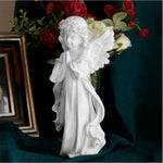 HASTHIP Praying Girl Angel Statue for Home Decor with Resin Wings | 3.54×7.48 in Memorial Ornament