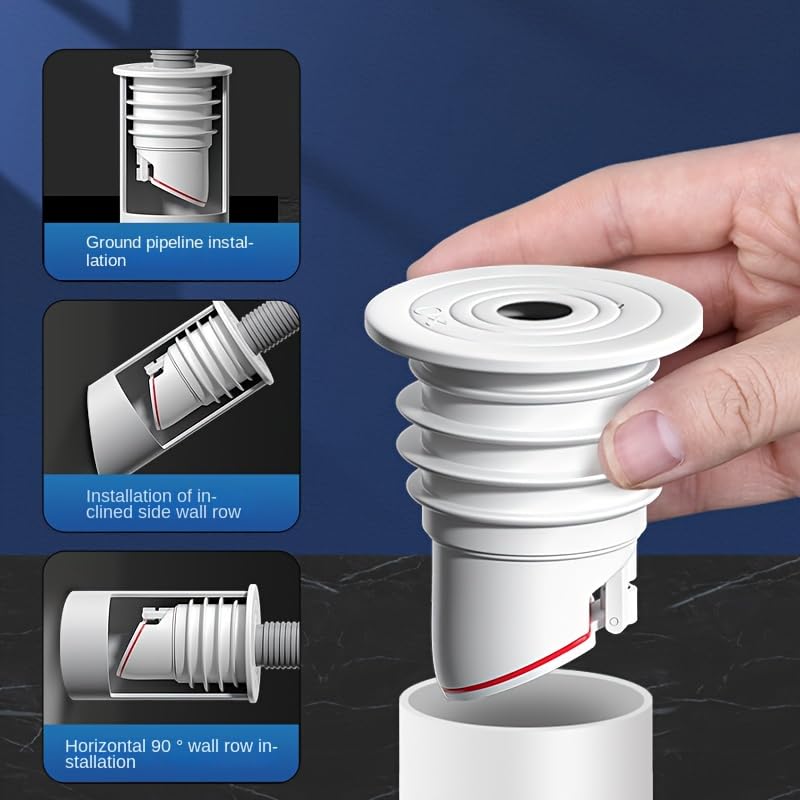 HASTHIP Bathroom Water Drainer for Sink and Floor Use with Magnetic Odor-Proof Seal | Flexible Silicone Fit