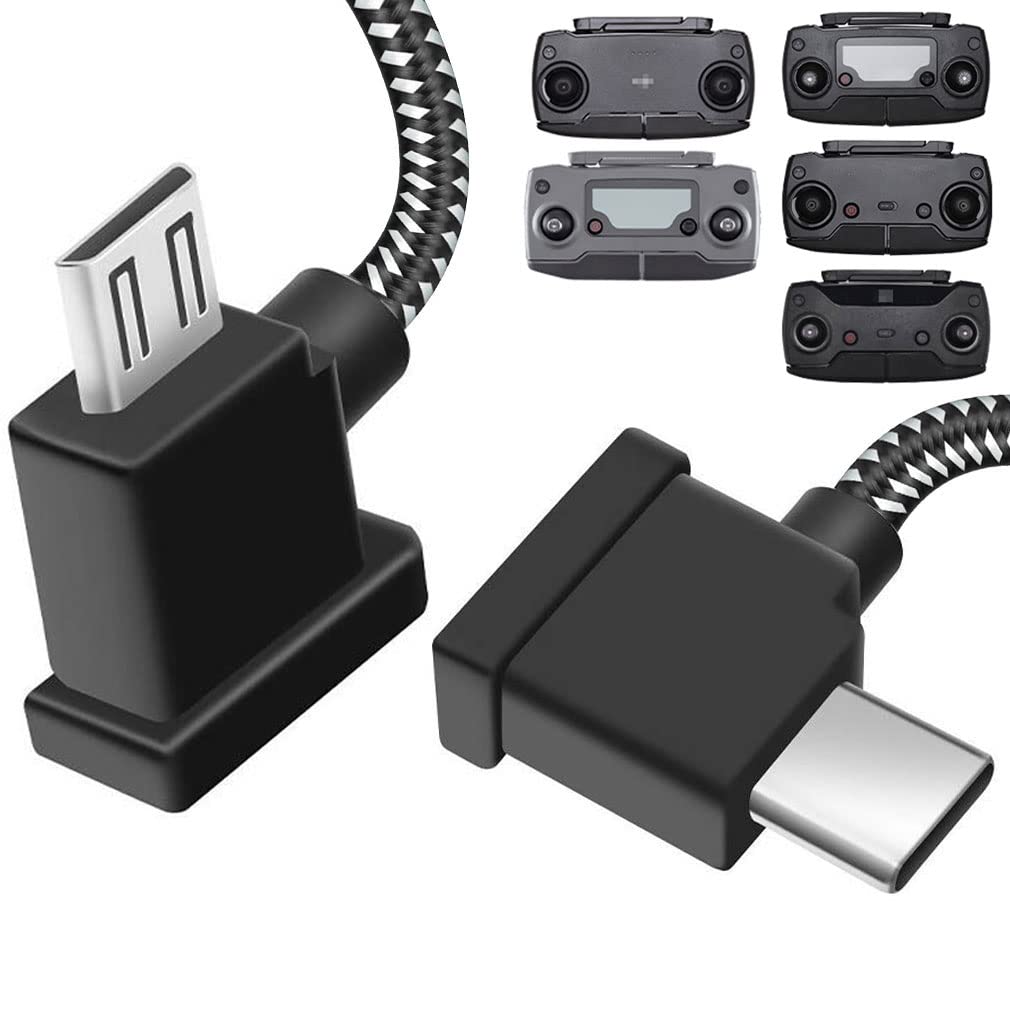 HASTHIP® Cable de Control Remoto Micro a USB C para Mavic Mini,Adaptador OTG Tipo C con Transferencia de Datos Rápida y Carga Segura,Compatible con Drones dji y Dispositivos USB-C