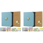 HASTHIP DIY Scrapbook Photo Album Kit for Couple with 60 Pages 3 Ring Binding | Anniversary Gift Set