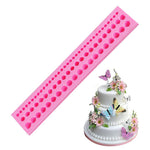 HASTHIP Rope Bead Silicone Fondant Mold for Cake Decoration featuring Triple Row Design | Food Safe Flexible Silicone for Creative Baking and DIY Crafts