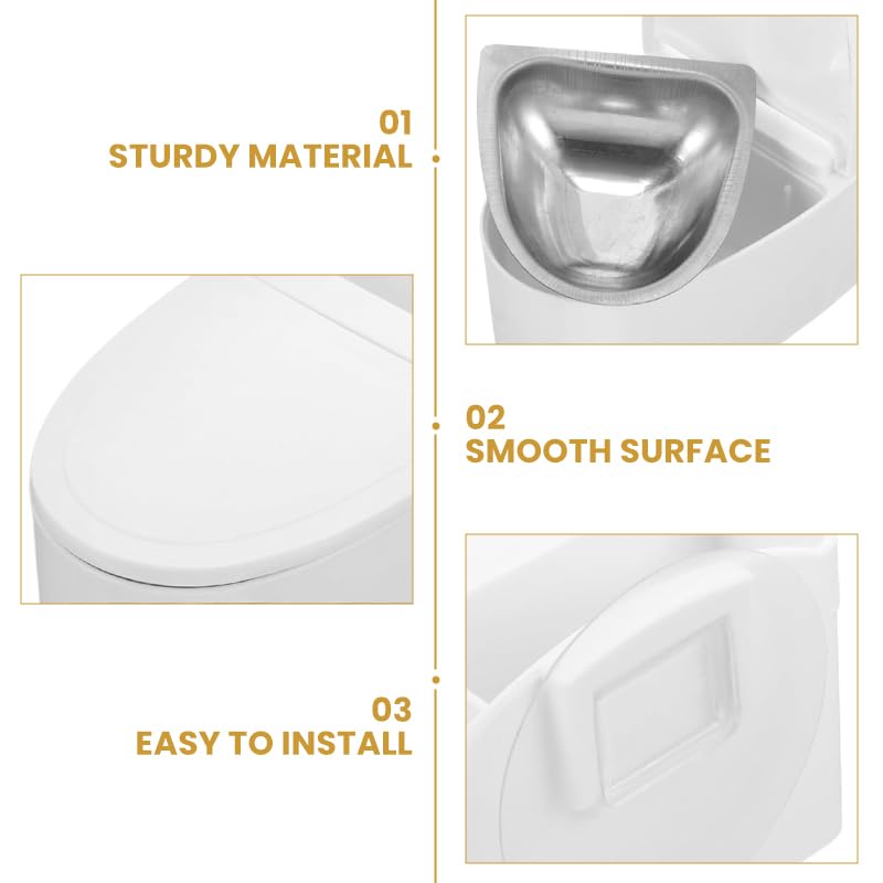 HASTHIP Ash Tray for Cigarette featuring Toilet-Inspired Lid and Removable Steel Liner | Wall or Desk Use