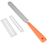 HASTHIP Fret End File for Guitar Repair with 7.2 in Anti Slip Handle and 2 Fret Guards | Stainless Steel Tool for Electric and Acoustic Guitars