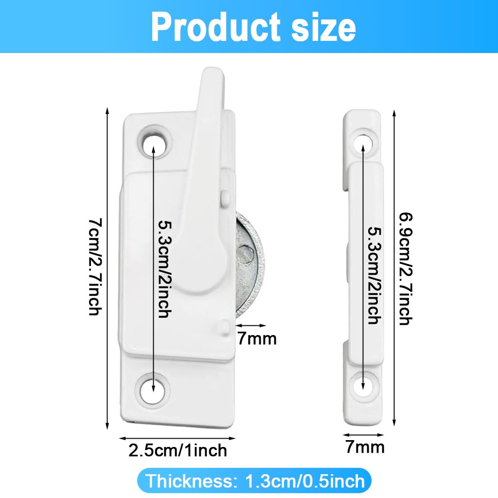 HASTHIP Window Lock for Sliding and Casement Windows with Lever Handle and Screws | Aluminum Alloy Child Proof Security