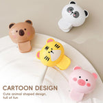 HASTHIP Toothbrush Head Covers for Travel and Home with Dustproof Design | 4Pcs Cute Animal Protectors for Kids and Adults