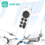 HASTHIP® Funda de Silicona para Mando Apple TV 4K 2ª/3ª Generación, Cubierta Protectora Antigolpes Ligera con Agarre Antideslizante y Correa para Siri Remote