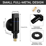 HASTHIP Washing Machine Tap for Home with Space Saving Design and 1/2 in Universal Metal Faucet | Black