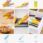 HASTHIP® Corn Peeler Stainless Steel,Quick Corn Stripper Tool for Kitchen,Easy Remove Kernels Durable Household Gadget for Fast Seed Removal - Yellow