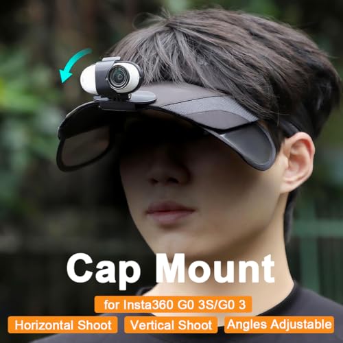 HASTHIP® Clip de Gorra de Béisbol Compatible con Insta360 Go 3s/Go 3, Soporte Ajustable Vertical y Horizontal para Sombrero, Mochila y Accesorios Deportivos