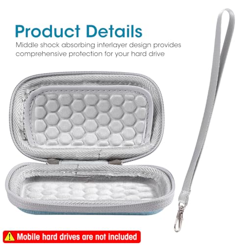 HASTHIP® Carrying Case for SSD, Storage Bag for SanDisk 500GB