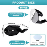 HASTHIP Hat Organizer for Baseball Caps with Adhesive Wall Mount Hooks Hold up to 9 Hats | Black