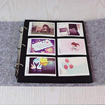 HASTHIP Photo Album for Scrapbooking with 30 Sheets Felt Cover | Grey 7.5 x 6.9 in Memory Book