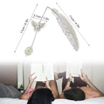 HASTHIP Metal Feather Bookmark for Books with Glow in the Dark Butterfly | 11.5 cm Zinc Alloy Gift