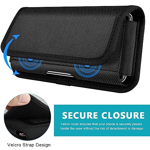 HASTHIP® Anti-Scratch Nylon Phone Holster Clip On Phone Holster Protective Case for Galaxy S23/S22 Ultra 5G