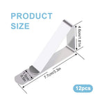 HASTHIP Table Clips for Table Cloth featuring Triangular Clamp Design | 12 Piece Stainless Steel Set for Picnic Party and Restaurant Use