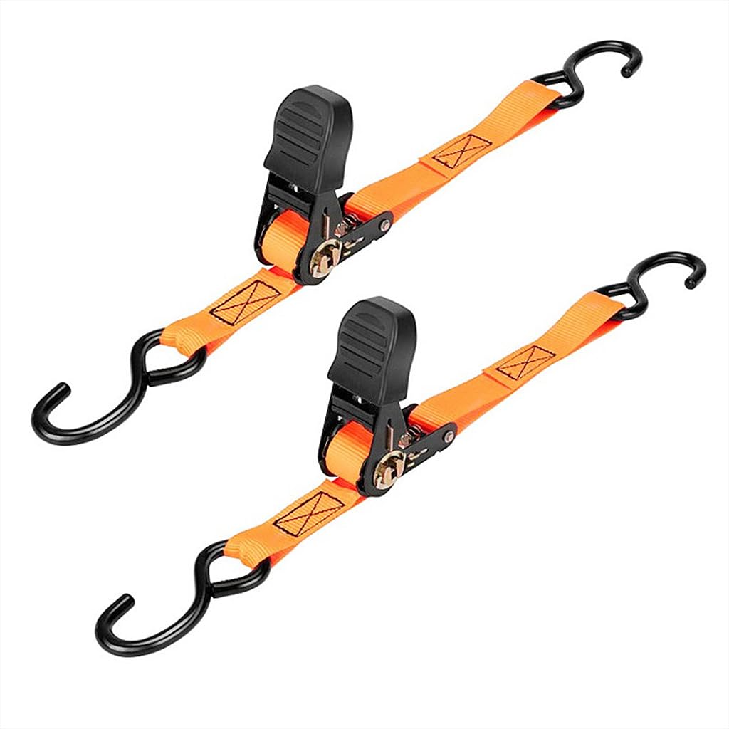 HASTHIP Ratchet Straps for Secure Cargo Transport featuring Double S Hooks and 1600lb Strength