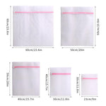HASTHIP Mesh Laundry Bags for Washing Machine with Zipper Closure 5pcs 23x30–60x60cm