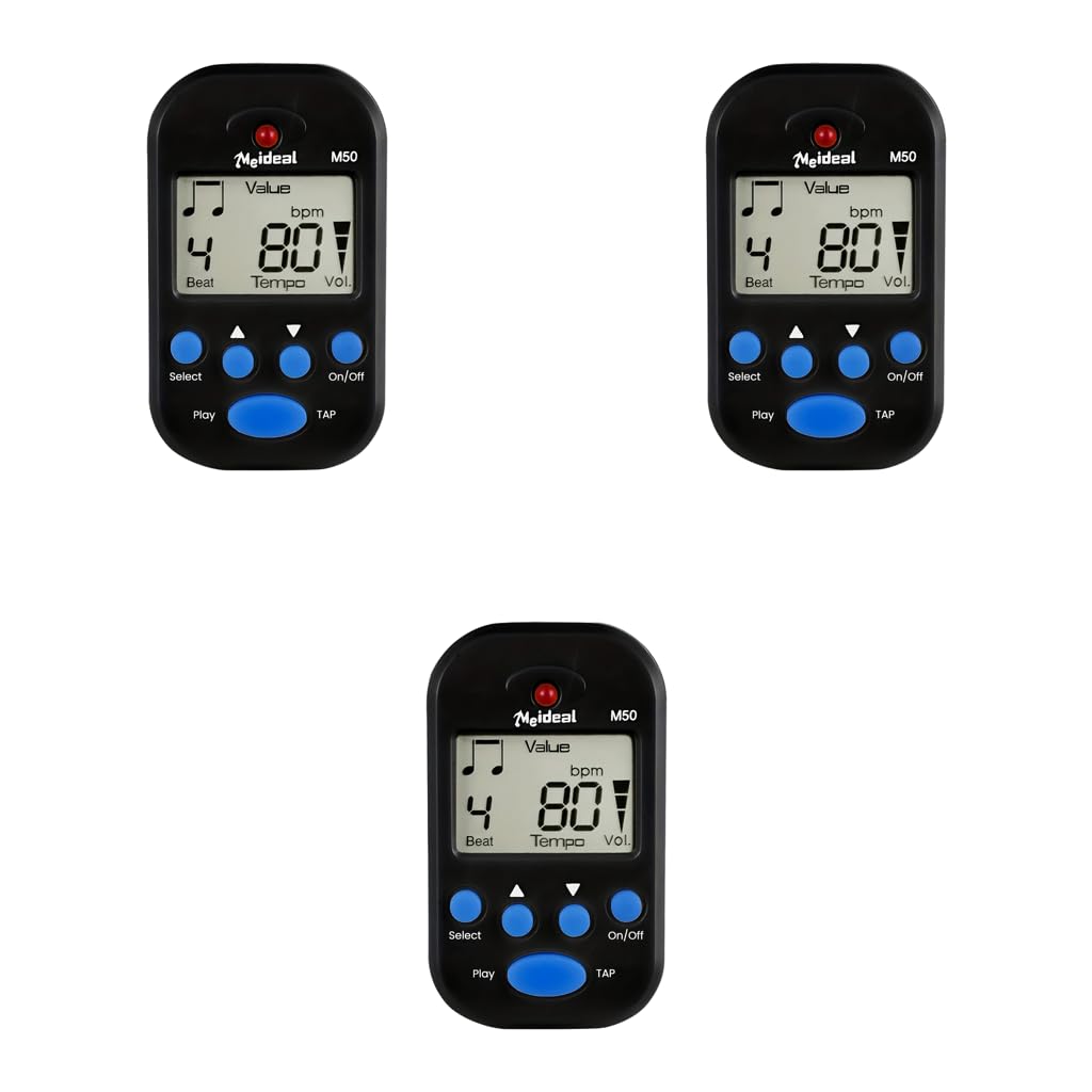 HASTHIP Digital Clip On Guitar Metronome with LCD Display and 3.5mm Jack | 3 PCS Battery Operated