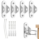 HASTHIP Furniture Anchor Kit for Child Safety with Steel Cable Lock and Wall Mount | 2Pcs Heavy Duty Steel Anchors for Bookshelves and Cabinets